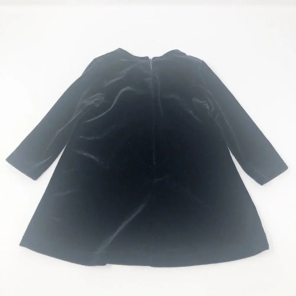 The Children's Place Little Black Velvet Dress 6-9M